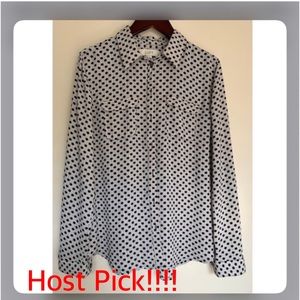 HOST PICK!! Ann Taylor Loft Polka Dot Shirt